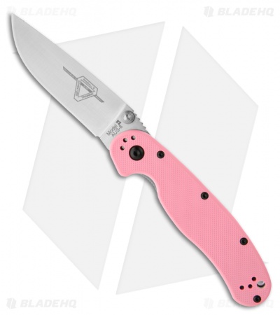 Ontario RAT Model 2 Liner Lock Knife Pink (3" Satin) 8862SP