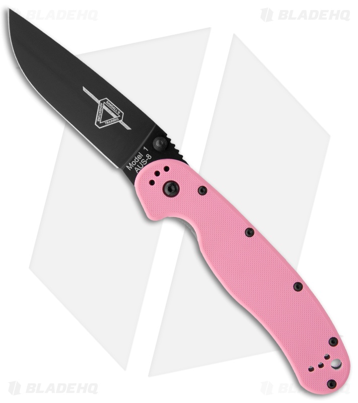 Ontario RAT Model 1 Liner Lock Knife Pink (3.625