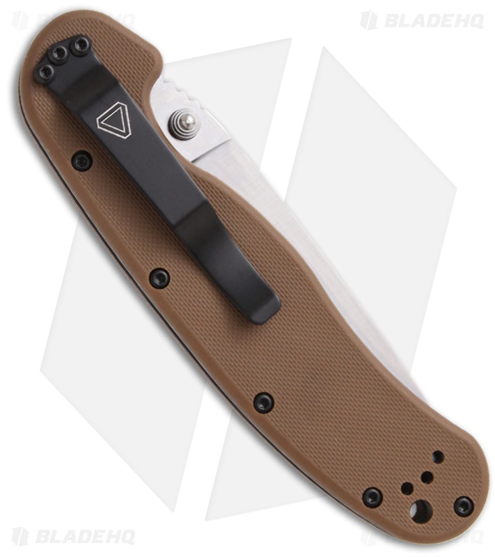 Ontario RAT Model 1 Liner Lock Knife Coyote Brown (3.625" Satin Serr) 8849CB