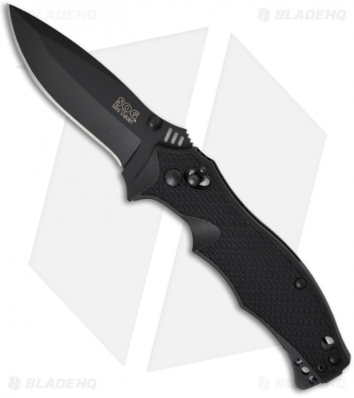 SOG Vulcan Mini Folding Knife (3" Black) VL-12