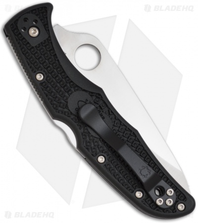 Spyderco Endura 4 Knife Black FRN Folder (3.75" Satin Full Serr) C10SBK