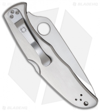 Spyderco Endura 4 Stainless Steel SS Folder (3.875" Satin Serr) C10PS 