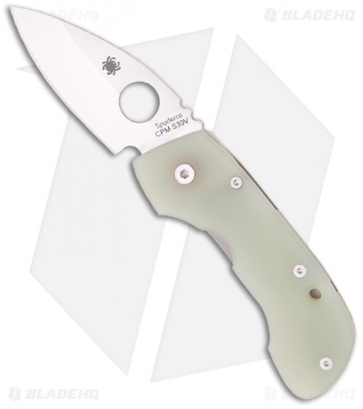 Spyderco Leafstorm Frame Lock Knife Titanium/Natural G-10 (2.44" Satin) C128GP