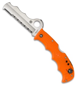 Spyderco Rescue Assist I Knife Orange FRN (3.69" Satin Serr) C79PSOR