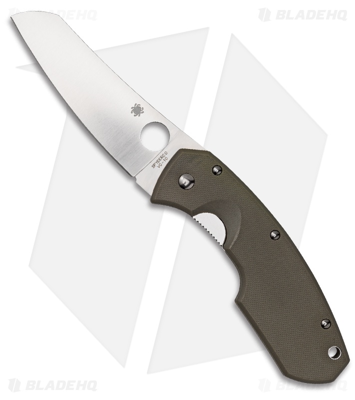 Spyderco Jens Anso Rock Lobster Liner Lock Knife Green G-10 C126GPFG
