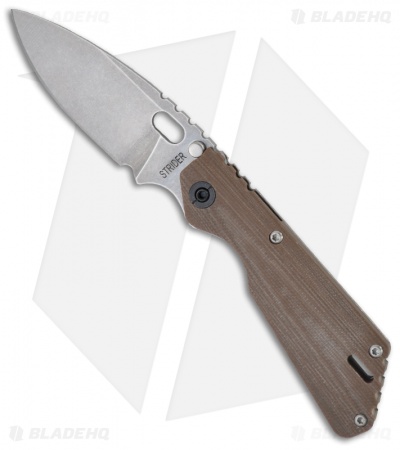 Strider Knives PT-CC Coyote Brown G-10 Folding Knife (Stonewash PLN)