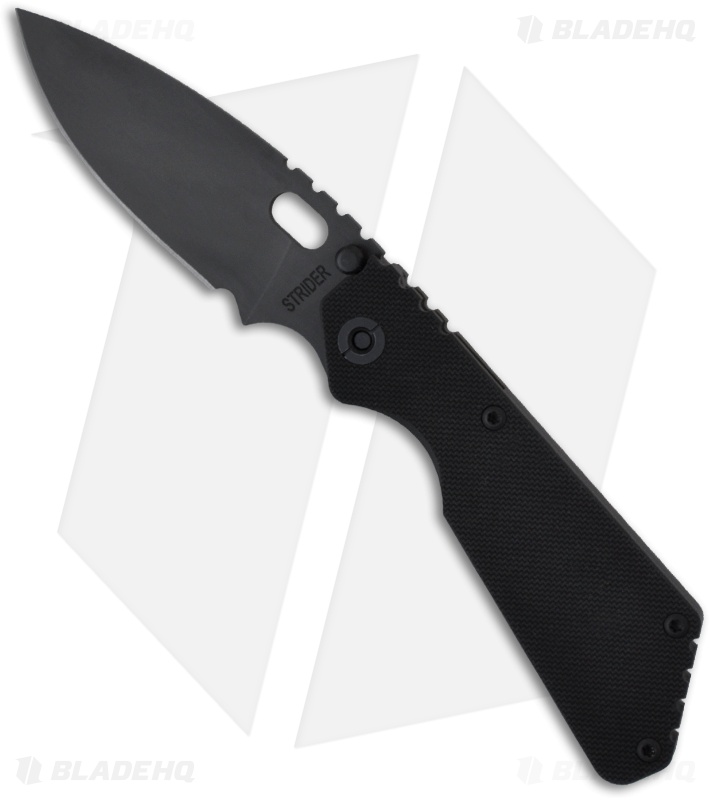 Strider Knives PT Knife Black G-10 Flame Anodized (2.75" Black Plain)