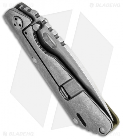 Strider Knives PT-CC Green G-10 Folding Knife (2.75" Stonewash Plain)