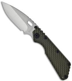 Strider Knives 3/4 SMF GG Knife Green G10 Gunner Grip (3.9" Stonewash Plain)