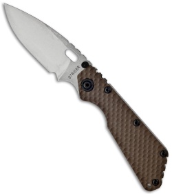 Strider Knives SMF GG Knife Coyote Tan G10 Gunner Grip (3.9" Stonewash Plain)