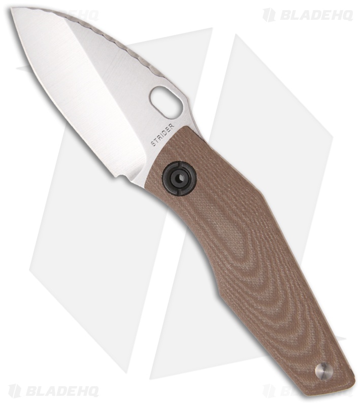 Strider SJ75 Mini Titanium Framelock Knife w/ Brown G10 (3