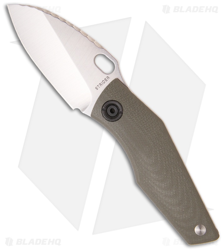 Strider SJ75 Mini Titanium Framelock Knife w/ Green G10 (3