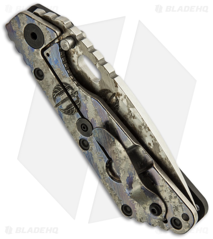 Strider Knives SMF Double Digi Camo Knife Black G-10 DBL Folder (3.9" Plain)