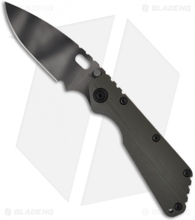 Strider SMF-CC Green G-10 Folding Knife (3.9" Tiger Stripe Plain)