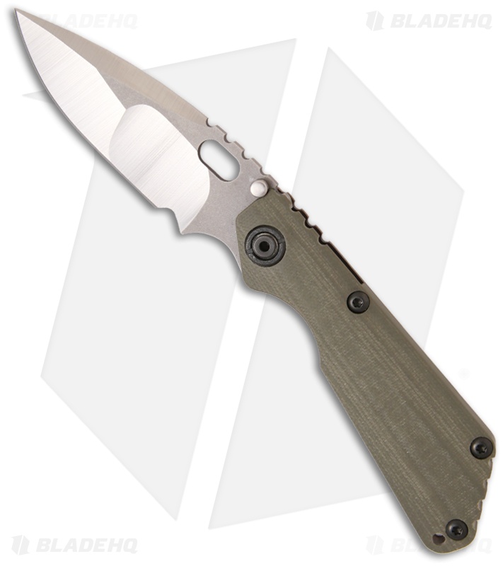 Mick Strider Custom SnG CC Knife w/ Nightmare Grind & Green G10