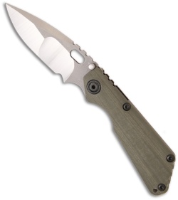 Mick Strider Custom SnG CC Knife w/ Nightmare Grind & Green G10