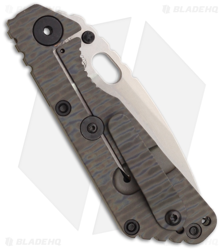 Strider SnG Green G10 w/ Heat Stripe (3.5" Stonewash Plain)
