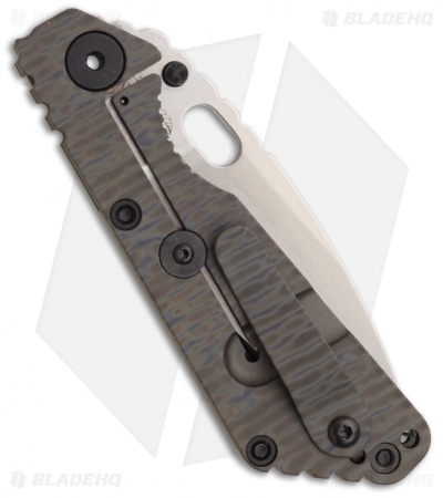 Strider SnG Green G10 w/ Heat Stripe (3.5" Stonewash Plain)