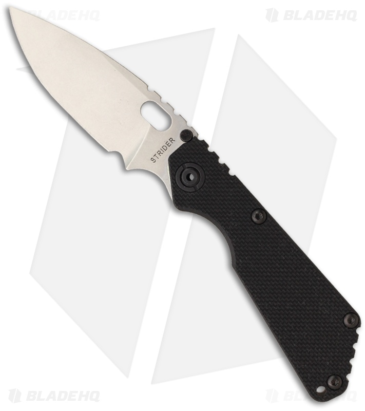 Strider Knives SnG Black G10 w/ Heat Stripe (3.5" Stonewash Plain)
