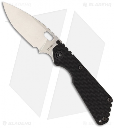 Strider Knives SnG Black G10 w/ Heat Stripe (3.5" Stonewash Plain)