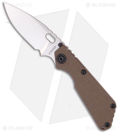 Strider SnG Coyote Brown G-10 Knife w/ Heat Stripe (3.5" Stonewash)