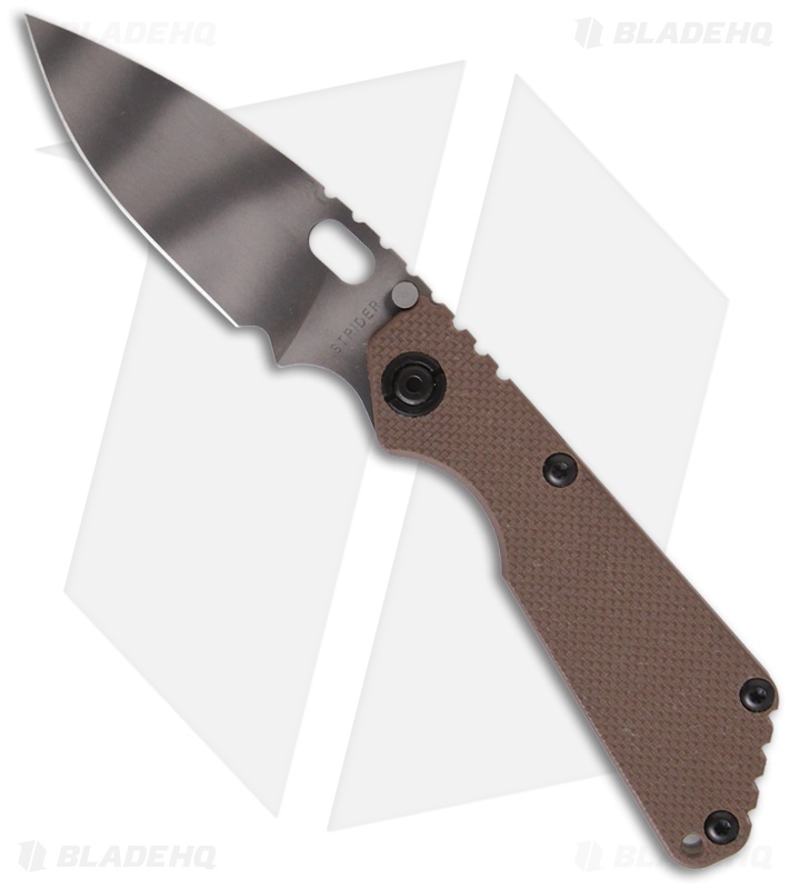 Strider SnG Coyote G-10 Folding Knife (3.5" Tiger Stripe Plain)