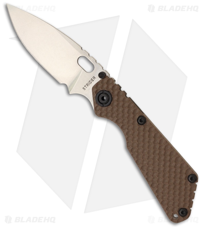 Strider SnG Coyote GG Gunner Grip Folding Knife (3.5" Stonewash Plain)