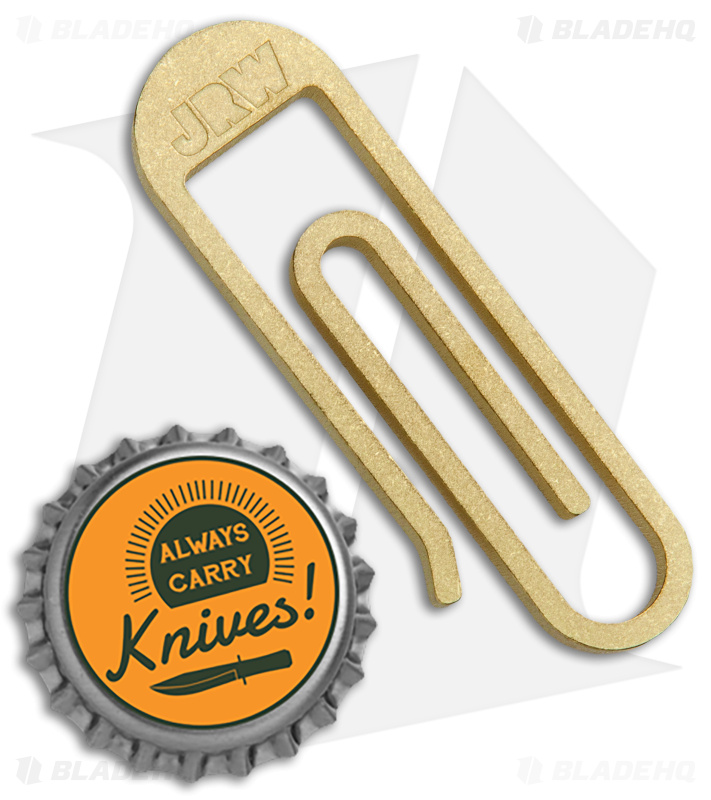 JRW Tough Clip Brass Key Dangler Brass Stonewash - Blade HQ