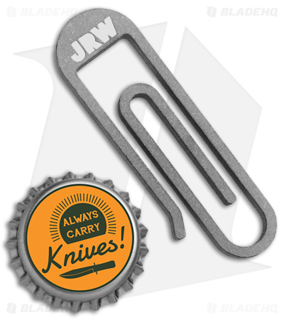 JRW Tough Clip Titanium Key Dangler Stonewashed - Blade HQ