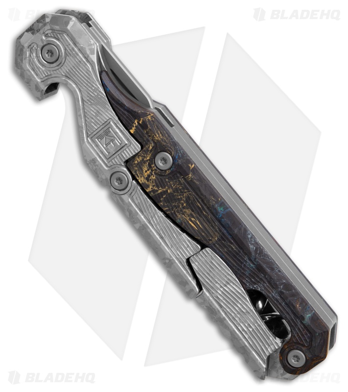 Custom Knife Factory Narzannik Wine Corkscrew Crystalized Titanium/Carbon Fiber
