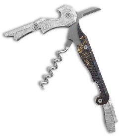 Custom Knife Factory Narzannik Wine Corkscrew Crystalized Titanium/Carbon Fiber