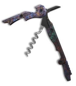 Custom Knife Factory Narzannik Wine Corkscrew Zircu Titanium/Carbon Fiber