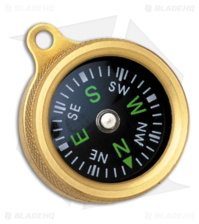 Marbles Pocket Compass Gold/Black Brass (MR1147)