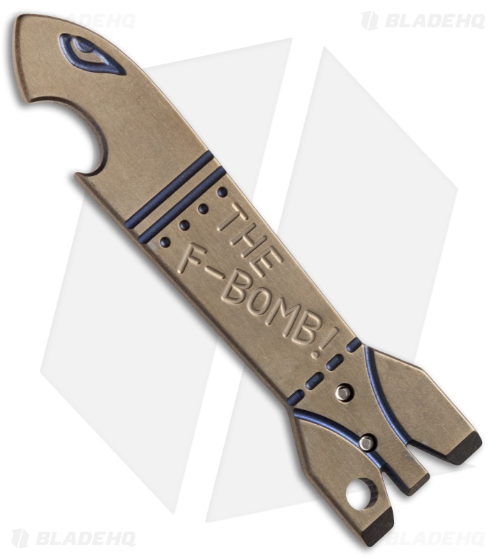 Cucchiara F-Bomb Titanium Bottle Opener Money Clip (Bronze)