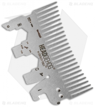 Headgehog Wallet Comb Stainless Steel Multi-Tool (Silver) HH1
