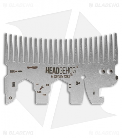 Headgehog Wallet Comb Stainless Steel Multi-Tool (Silver) HH1