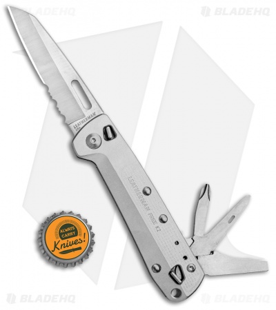 Leatherman Free K2 Multi-Purpose 7-in-1 Folding Knife Silver (3.3" Satin) 832652