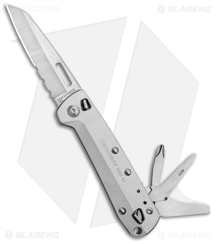 Leatherman Free K2 Multi-Purpose 7-in-1 Folding Knife Silver (3.3" Satin) 832652