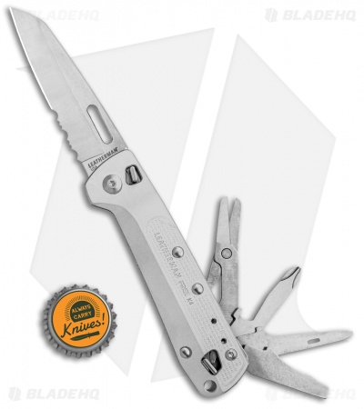 Leatherman Free K4 Multi-Purpose 9-in-1 Folding Knife (3.3" Satin) Silver 832660