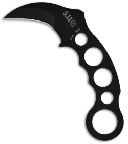 5.11 Tactical Tarani Karambit Utility Fixed Blade S30V Knife (Black PLN) 51049