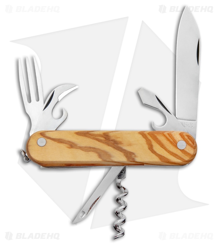 Mercury 7-in-1 Multi-Purpose Penknife Olive Wood (3" Polish) 913-6LC