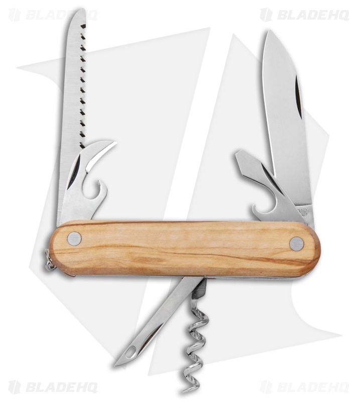 Mercury 7-in-1 Multi-Purpose Knife | Olive Wood 913-6SLC - Blade HQ