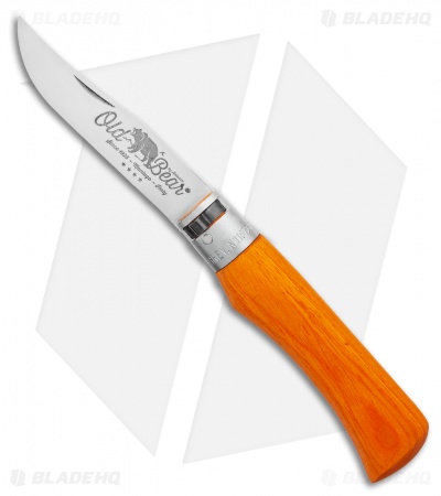 Antonini Old Bear Classical Large Folding Knife Orange Wood (3.4" Satin)