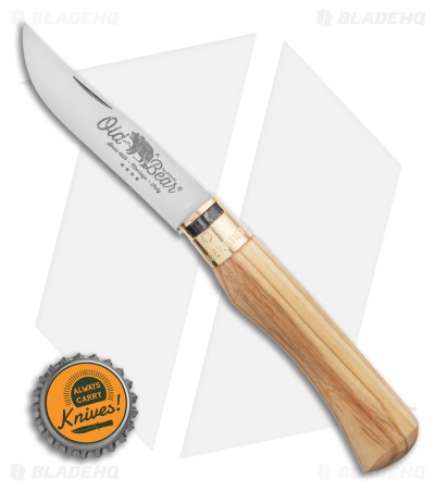 Antonini Old Bear Classical XL Folding Knife Italian Olive (3.9" Satin)