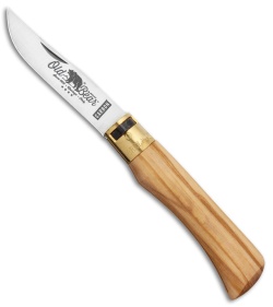 Antonini Old Bear Classical Carbon Large Knife Italian Olive (3.4" Satin)