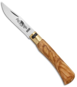 Antonini Old Bear Classical Carbon Medium Knife Italian Olive (3.2" Satin)