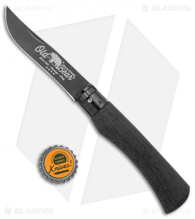 Antonini Old Bear Classical Total Black XL Folding Knife Black Wood (3.9" Black)