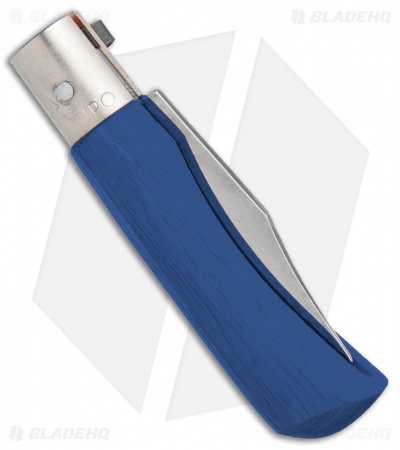 Antonini Old Bear Young XS Folding Knife Blue Wood (2.4" Satin Blunt)