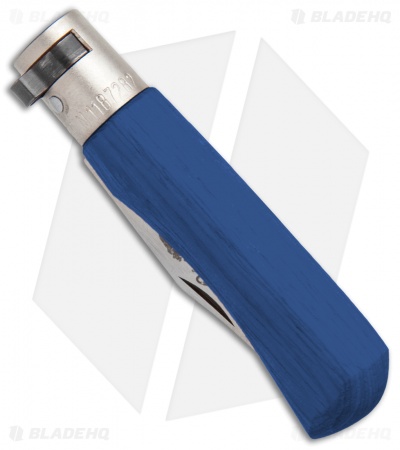Antonini Old Bear Young XS Folding Knife Blue Wood (2.4" Satin Blunt)