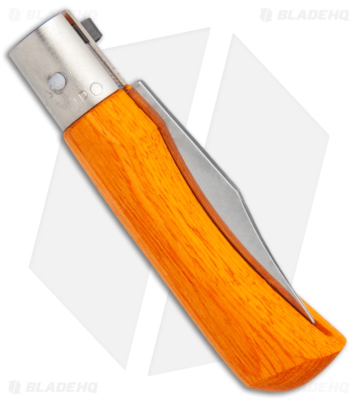 Antonini Old Bear Young XS Folding Knife Orange Wood (2.4" Satin Blunt)